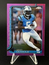 NEW 🏈 2025 Topps Chrome Rico Dowdle Pink Refractor SN /250 Carolina Panthers