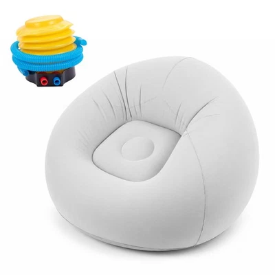 Portable Inflatable Sofa Chair Compact Air Couch Lounge Camping Indoor - Image 1 of 4