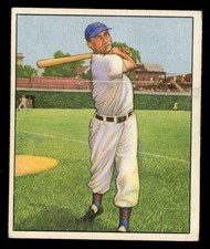1950 Bowman 25 Hank Sauer Chicago Cubs EX SHARP