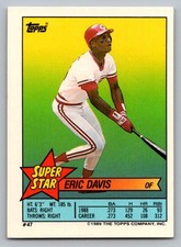 1989 Topps Stickers #47 Eric Davis Super Star Backs