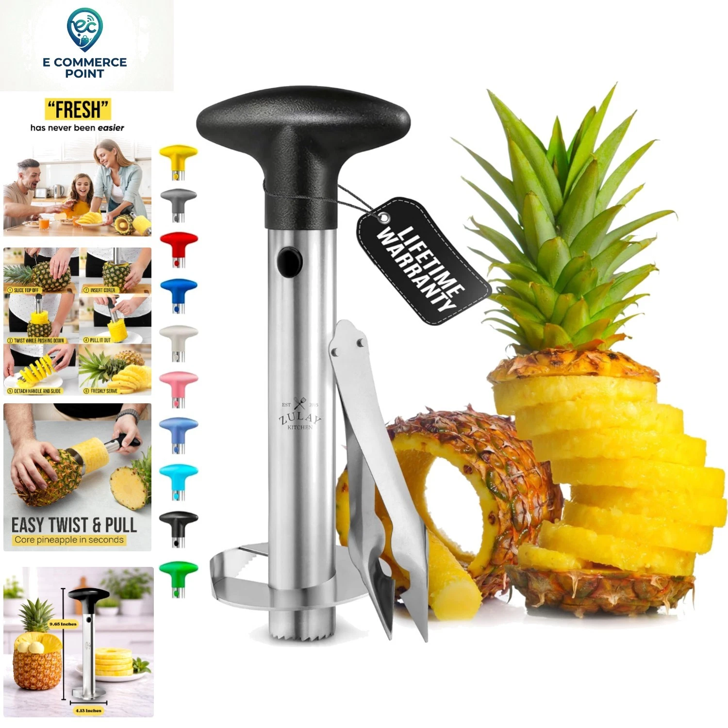 Ultimate Pineapple Cutter - Lightweight Corer with Ergonomic Handle Design