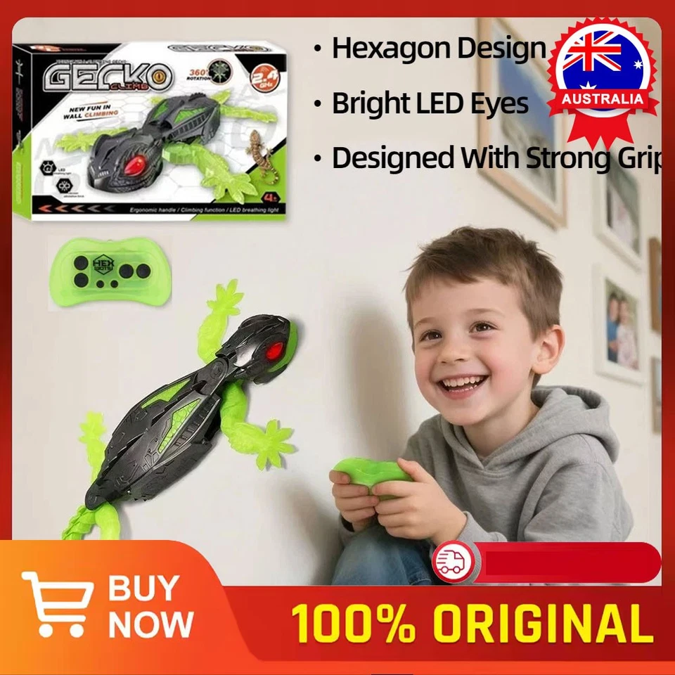 Wall Climbing Gecko Toy Rechargeable RC Robot-Drives on Walls Kids Gift Xmas - image 2 of 4