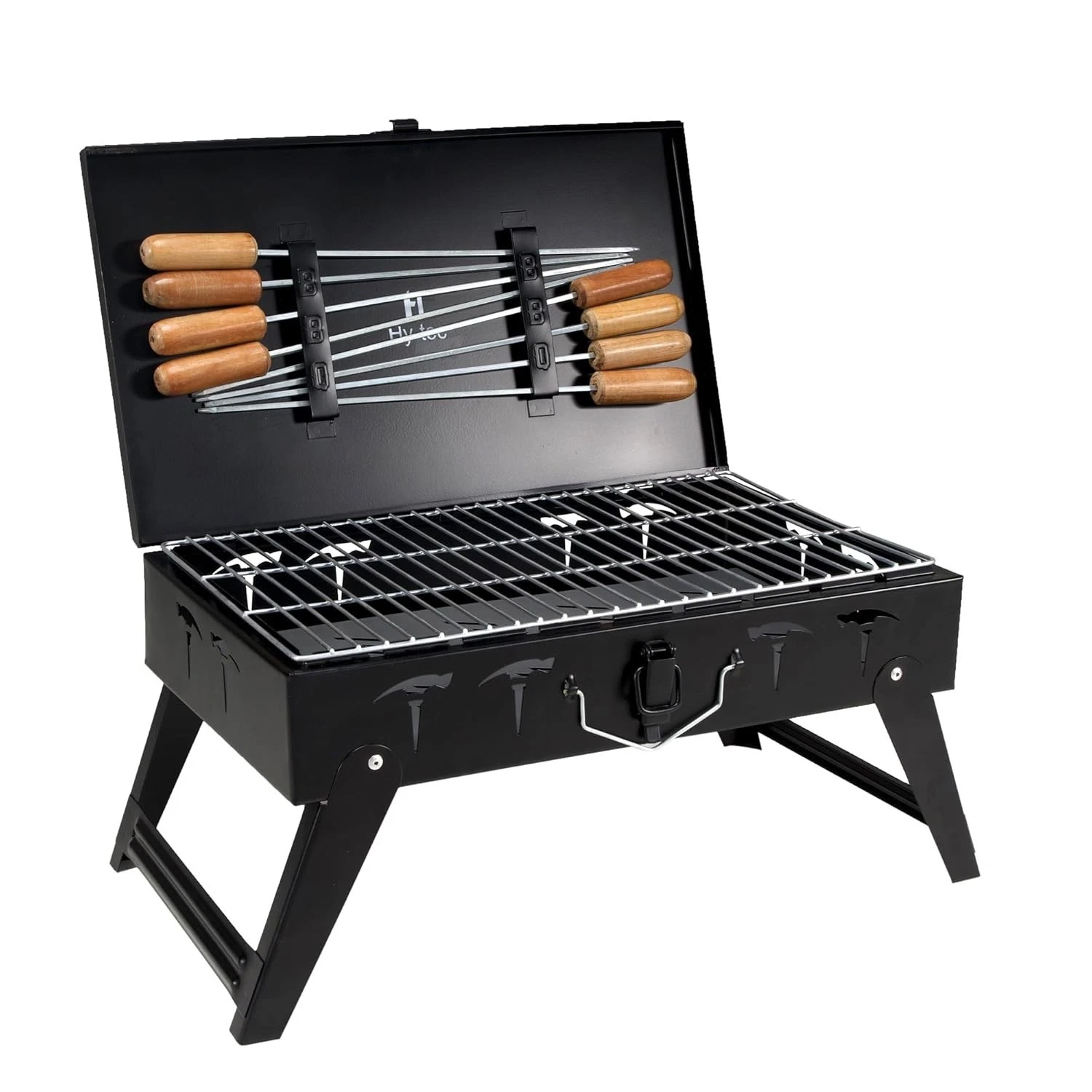 Traveler Foldable Charcoal Barbeque Grill With 8 Skewers & Charcoal Tray, Stand
Opens in a new windo