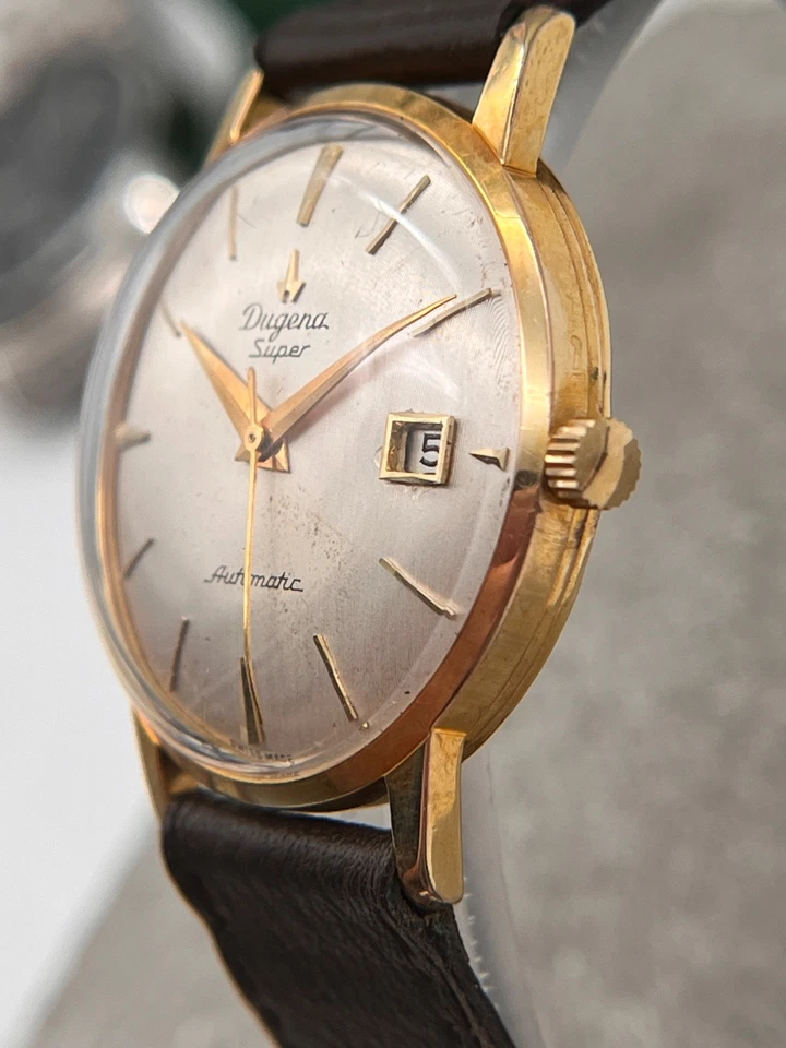 KLASSIKER DUGENA SUPER 62178 AUTOMATIK MIKROROTOR GOLD CAL: 1010A VINTAGE - Bild 4 von 4