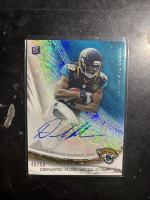 2013 Topps Platinum - Autographed Rookie Refractors Denard Robinson #A-DR Frost