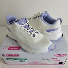 Khombu Patan Sneakers Women Beige Purple Lightweight Memory Foam Athletic