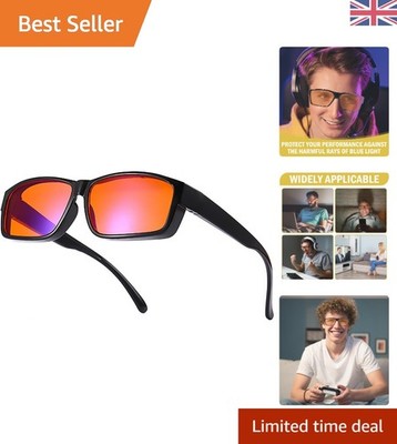 Orange Tönung 99% Anti-Blue Ray Brille Herren/Damen Computer Blaulicht blockierend NEU