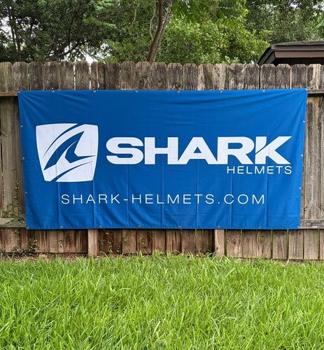 SHARK HELMETS GARAGE MANCAVE BANNER SIGN