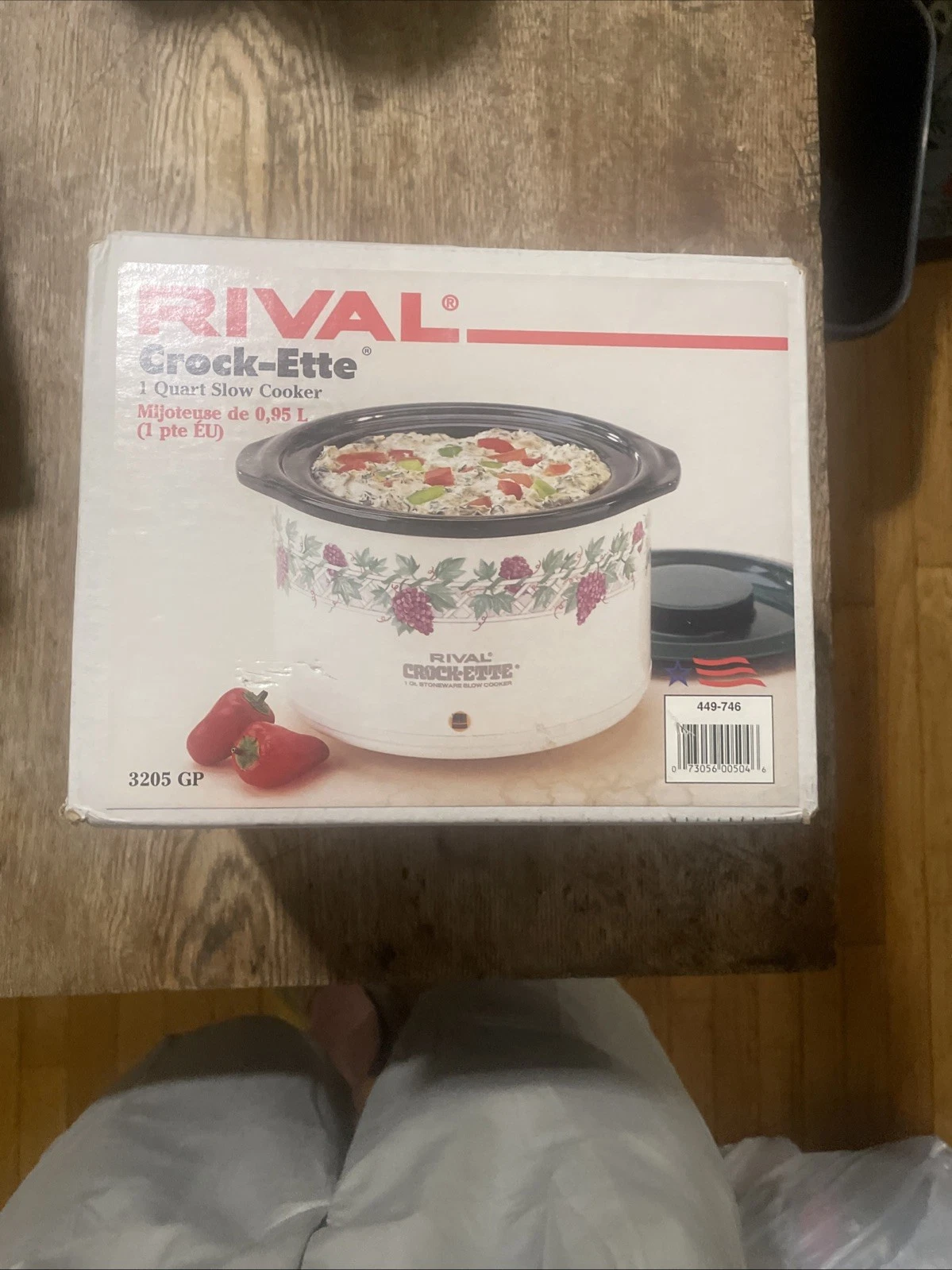 RIVAL Crock-Ette 1-Quart Slow Cooker W/Lid, Instruction Booklet NEW OPENED BOX