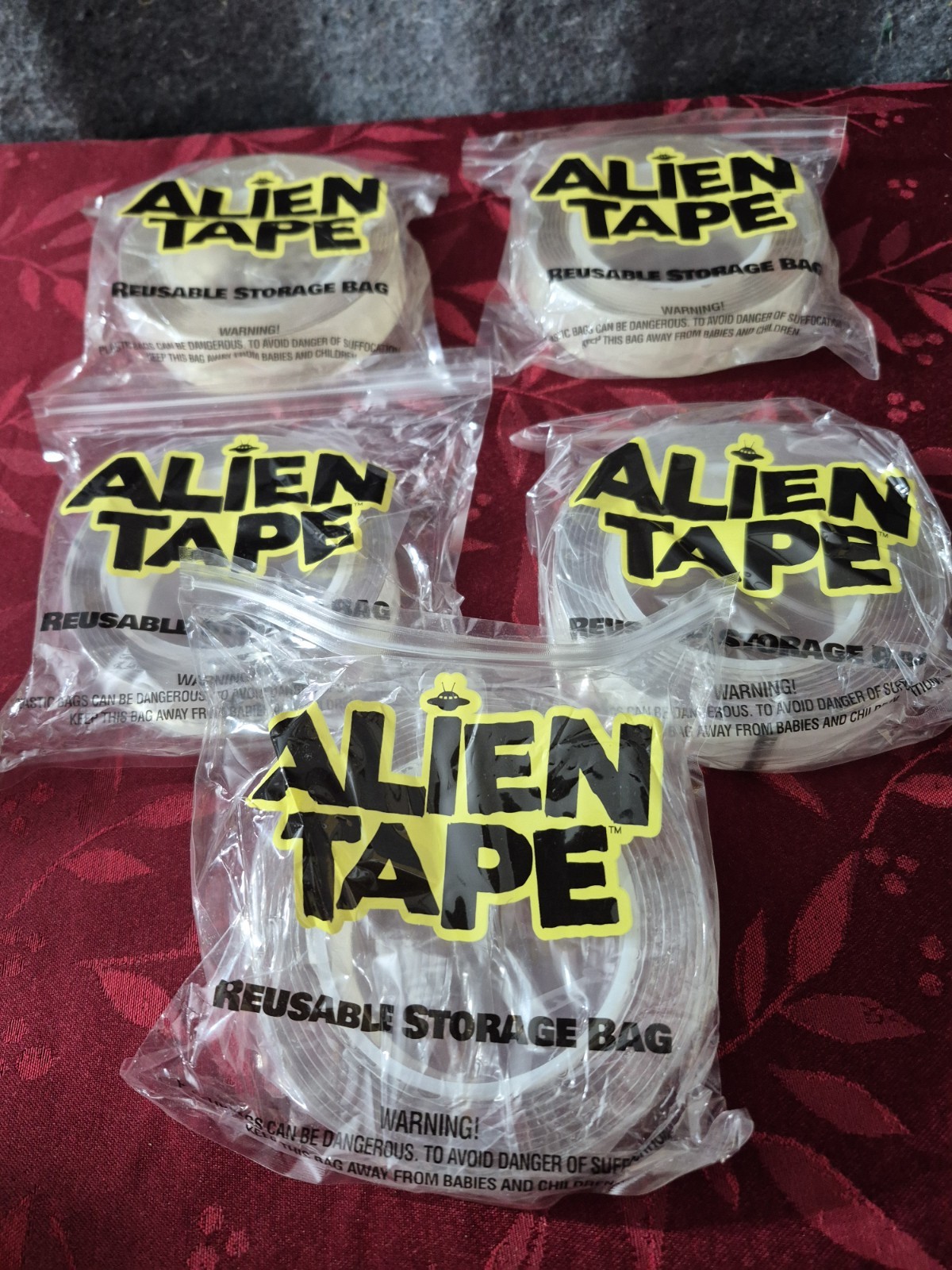 Alien Tape Multifunctional  Reusable Double Sided Tape New 5 Total