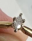Vtg 14K Gold Diamond Marquis  Ring Sz 6.75 -2 Grams
