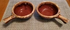 Vintage McCoy Pottery USA Brown Drip Glaze Handled Soup/Chili Bowls ~ 2 Pieces