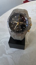Seiko Titanium Chronograph Watch Ref 7T92-0ED0 Quartz WORKING