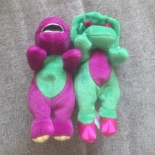 Rare GUND Barney Baby Bop Mini Plush Lot Washable Vintage 1998
