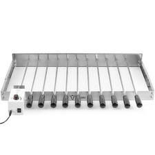 BBQ-Toro Edelstahl Spiessdreher Mangal Schaschlik mit 11 Spießen Motor USB