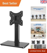 Universal Height Adjustable TV Stand for 23-43 Inch Screens with Swivel Feature