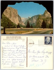 Valley View Wawona Tunnel California Postcard