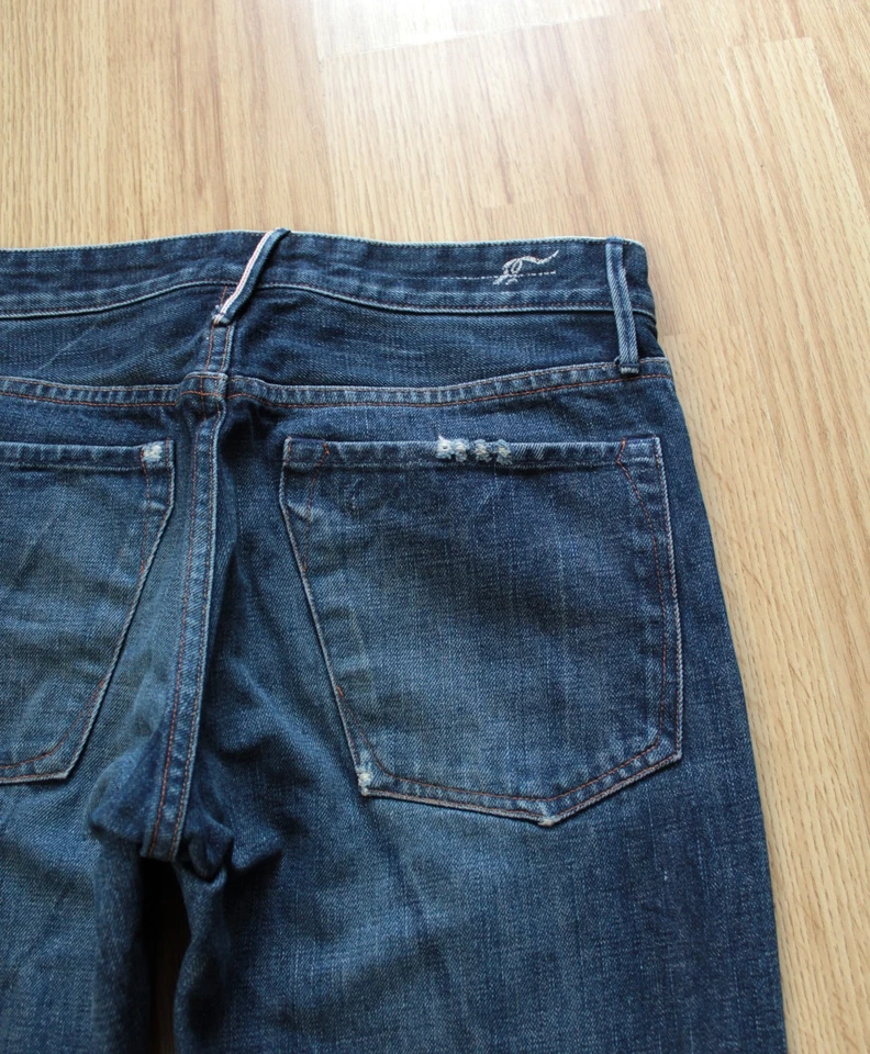 Pantalones de mezclilla Earnest cosidos vintage con ribete acampanado EE. UU. para hombre talla 32 Foto 3 de 4