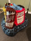 Vintage Beer Can Hat Crochet Knit Multi-Beer! 1970's Original - Get on Down! — photo 1