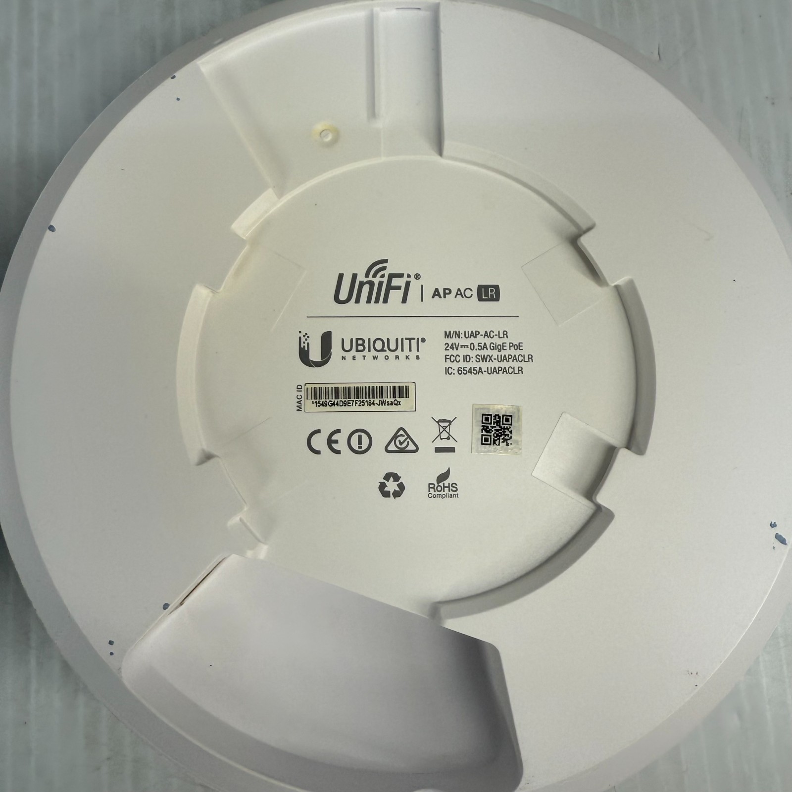Lot of 4 Ubiquiti UniFi UAP-AC-LR Access Points Long Range 24V POe