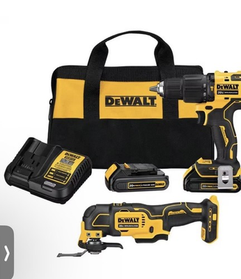 #ad Dewalt 20V MAX Hammer Drill Multi Tool Lithium Ion Cordless Brushless Combo Kit $197.00