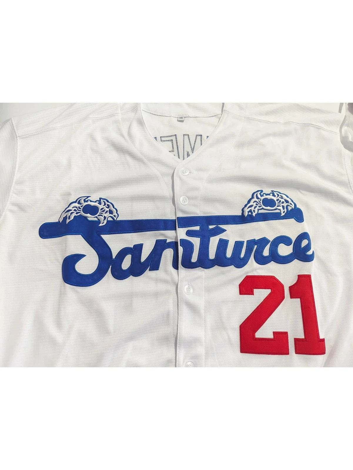Men's #21 Santurce Crabs Roberto Clemente White Baseball Jersey