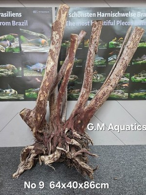 Schwarzer Baumstumpf Holz No 9 64x40x86cm