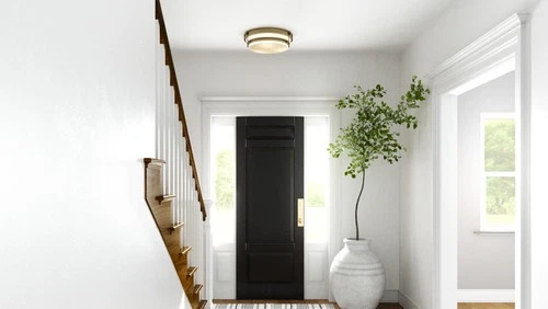 Quoizel QFL6776 Grafton 3 Light 16"W Flush Mount Ceiling Fixture - Nickel - Picture 3 of 12