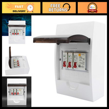 2 Way Circuit Breaker Panel, 40A RCD Fuse Box, Leakage Proof MCB for Garage/Cara