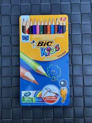 BIC Kids ECOlutions Buntstifte Set für Kinder   12 Stifte in Metallbox