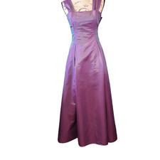 Gunne Sax Jessica McClintock Purple Metallic Maxi Long Gown Boho Dress 5