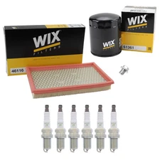 Wix Engine Air Oil Filters & NGK 6 Spark Plugs Kit for J30 Maxima 3.0L V6 Sedan
