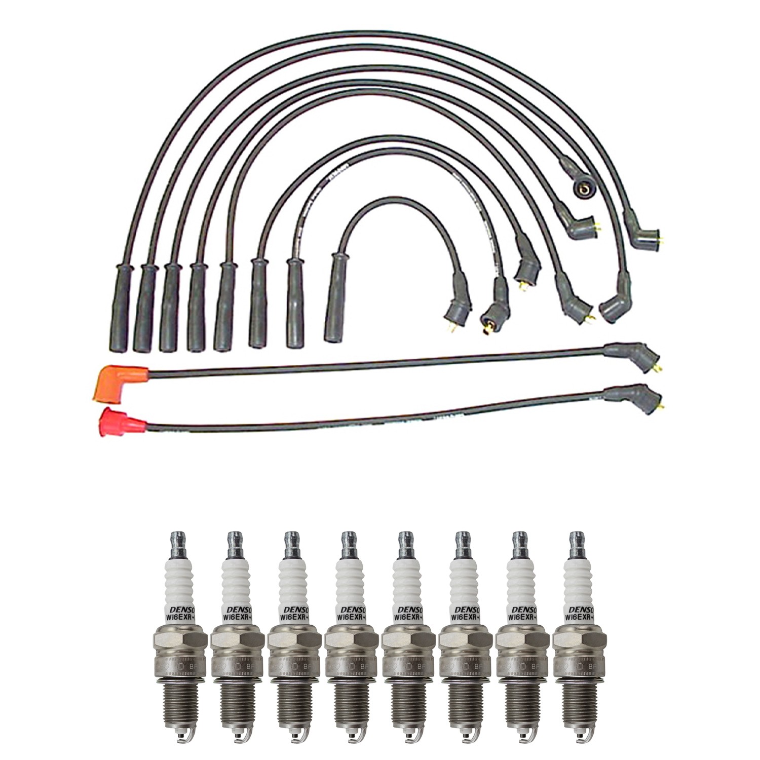 Denso Ignition Wire and Spark Plug Kit for Nissan D21 1986-1989 2.4L L4