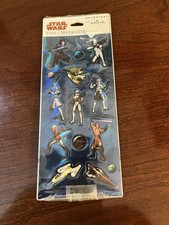 STAR WARS  CLONE WARS, Hallmark Stickeroni Foil Stickers Light Sabers NEW
