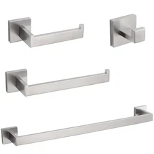VELIMAX Premium Stainless Steel 4 Pieces Bathroom Hardware Accessories Set Wa...