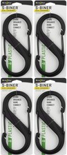 Nite Ize S-Biner Plastic Dual Carabiner 8 - Black 4-Pack 
