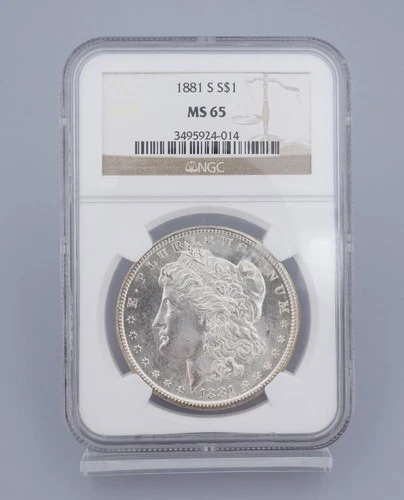 1881-S Morgan $1 Dollar Silver Dollar Coin NGC MS65 San Fransisco CN970