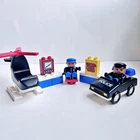 Vintage Lego Duplo Preschool Police Dispatch Set Car 2654 + Helicopter 1992