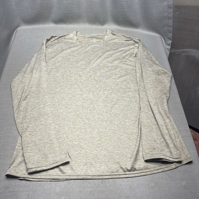 Men's Real Essentials 2XL Gray Heather Long Sleeve Shirt