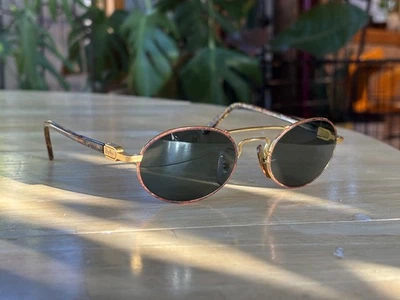 Vintage 1990s B&L Ray Ban Chaos W2008 Gold and Tortoise Oval Aviator Sunglasses - Image 1 of 4