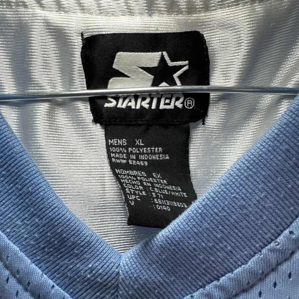 Camiseta deportiva de baloncesto vintage de los 90 para hombre XL azul claro blanca reversible Foto 3 de 4