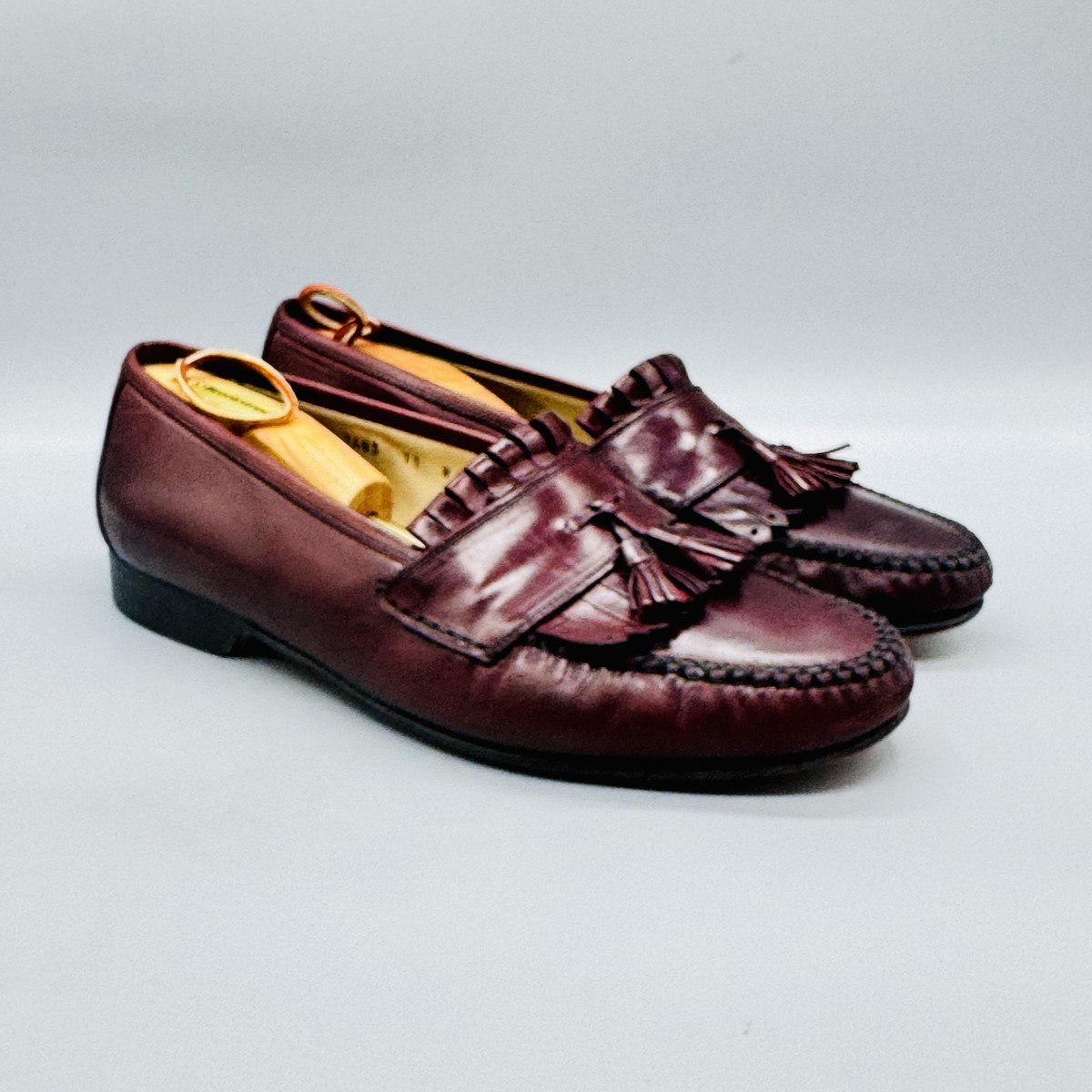 Johnston & Murphy Shoes Mens 11 Red Leather Kiltie Tassel Loafers Dress Casual Johnston & Murphy Shoes Mens 11 Red Leather Kiltie Tassel  main image 2