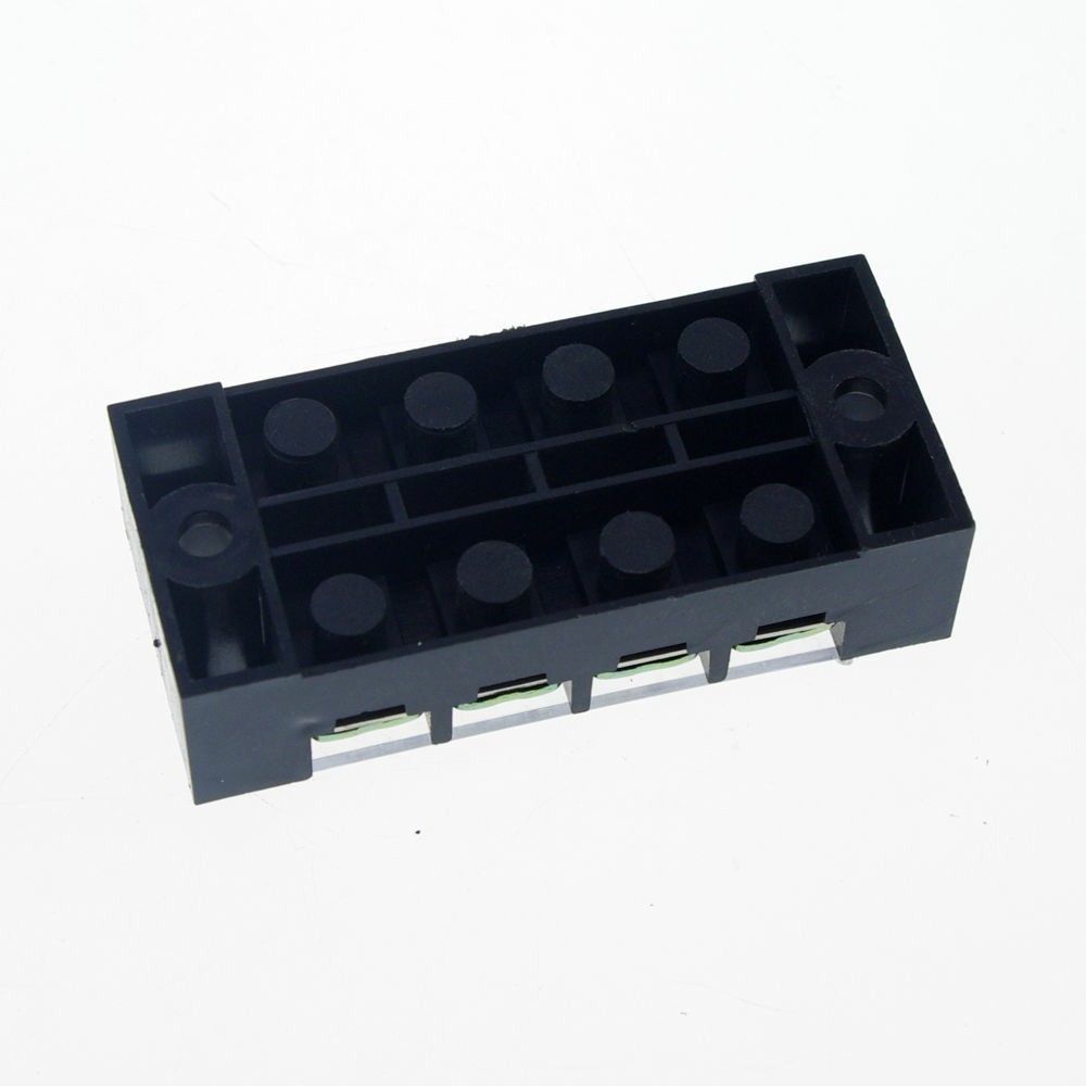 (2)4 Position/Poles 8 Holes Screw Terminal Blocks Covered Barrier Strip