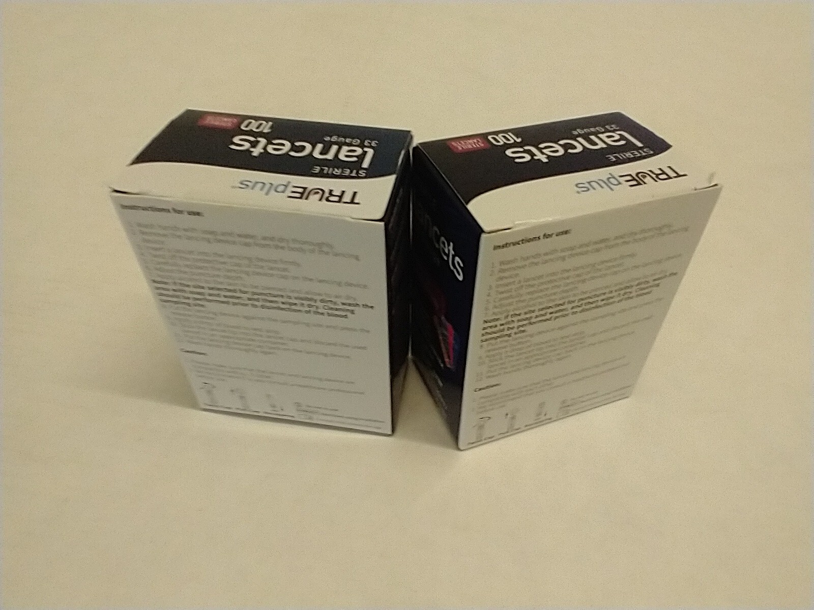 TRUEplus Universal Twist Top 33 Gauge Sterile Lancets 2 x 100 pack Lot of 200.