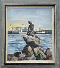 Lars Draabye The Little Mermaid Promenade Harbor Ships Copenhagen