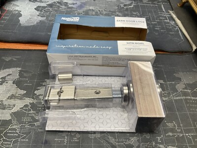 National Hardware Barn Door Lock - Satin Nickel Sliding Privacy Lock