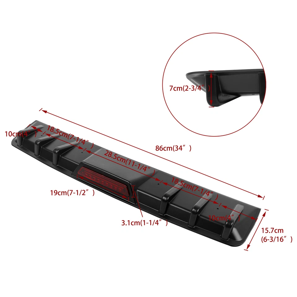 Divisor de alerón difusor parachoques trasero con luces para Lexus ES250 ES300 ES350 Foto 3 de 4