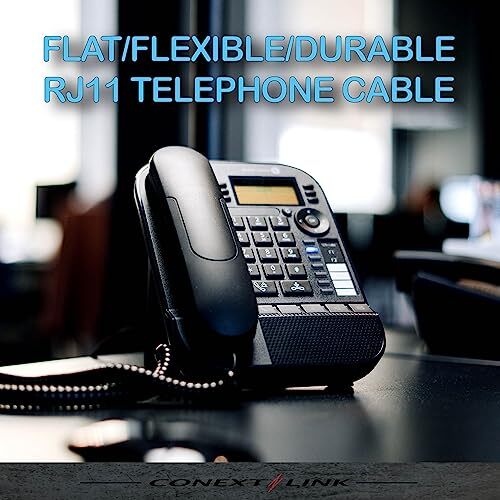 RJ11 6P4C Modular Telephone Extension Cable Phone Cord Line Wire (100 Feet, G... - Picture 5 of 6