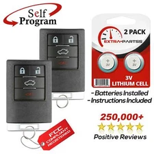 2 For 2008 2009 2010 2011 Cadillac STS Remote Keyless Entry Key Fob