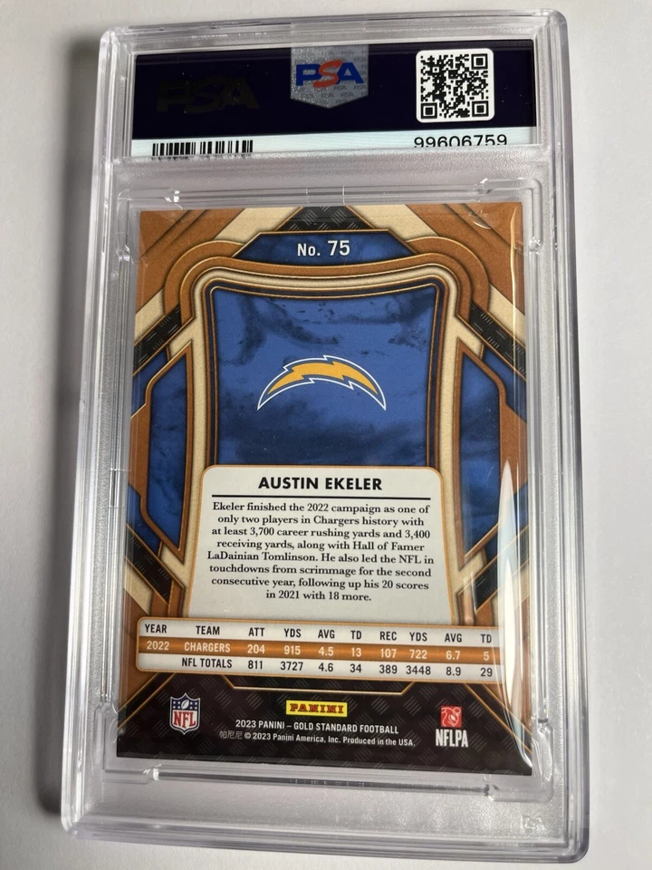 2023 Panini Gold Standard - #75 Austin Ekeler /99⭐️PSA 9 Awesome‼️💥 - Image 2 of 2